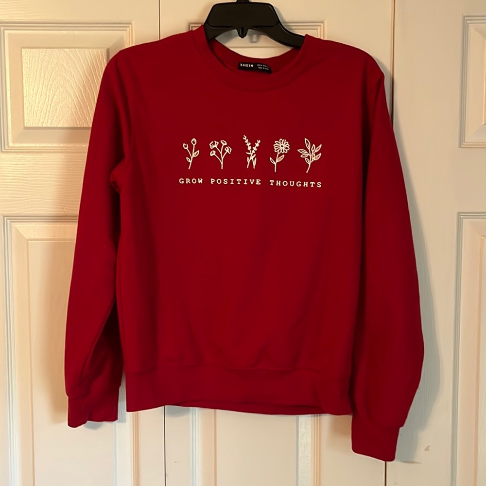 Red sweatshirt. SHEIN medium
